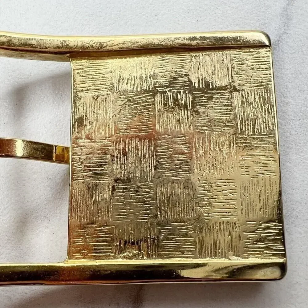 Vintage J Initial Letter Gold Tone Belt Buckle
